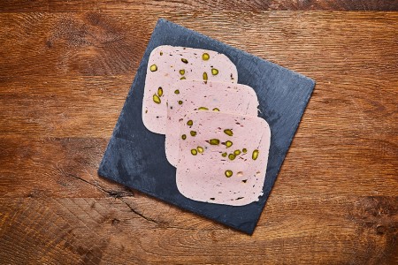 Fleischwurst Pistazien vom Bentheimer Schwein Fleischwurst Pistazien vom Bentheimer Schwein
