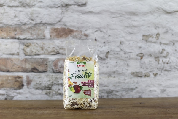 Gersten-Müsli Früchte, ohne Zuckerzusatz, ballaststoffreich