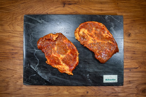 Nackensteak "Barbecue" vom Strohschwein